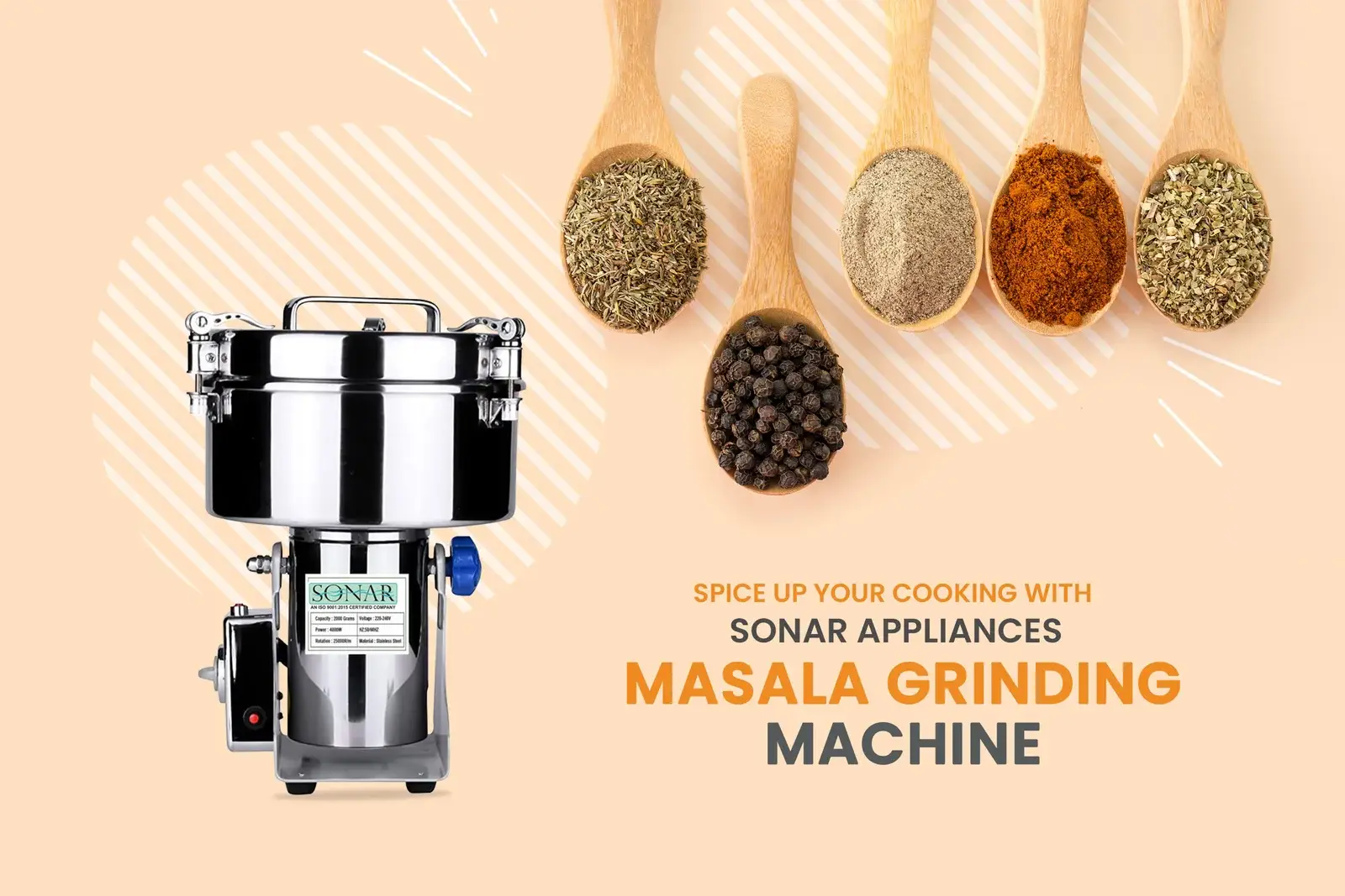 Spice Up Your Cooking with Sonar Appliances Masala Grinding Machine